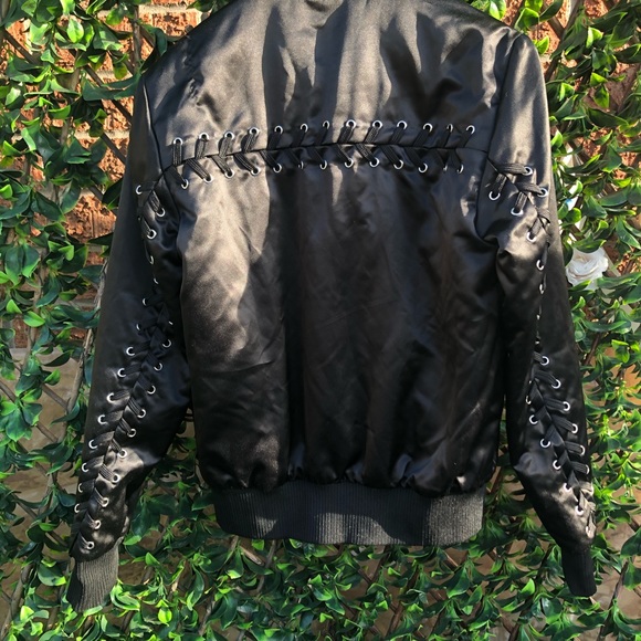 Young & Reckless Black Laced Bomber Jacket - Picture 5 of 7